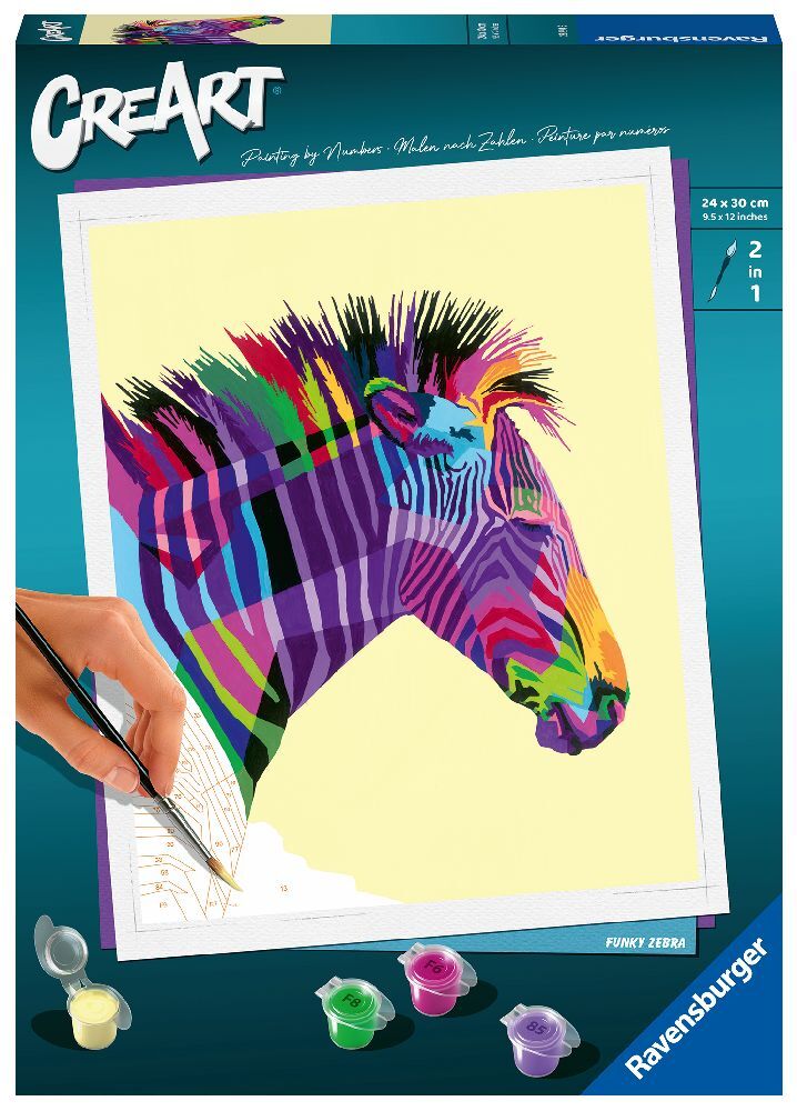 Ravensburger Malen nach Zahlen 28994 - Funky Zebra - ab 12 Jahren main product photo