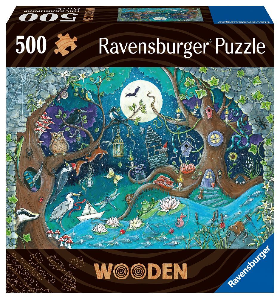 Ravensburger Puzzle 17516 - Fantasy Forest - 500 Teile Holzpuzzle für Kinder und Erwachsene ab 14 Jahren, mit stabilen, individuellen Puzzleteilen und 40 kleinen Holzfiguren (Whimsies) main product photo