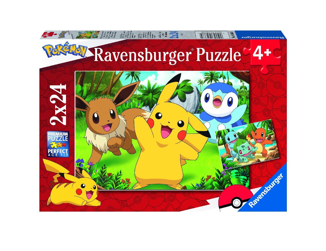 Ravensburger Kinderpuzzle 05668 - Pikachu und seine Freunde - 2x24 Teile Pokémon Puzzle für Kinder ab 4 Jahren main product photo