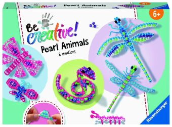 Ravensburger 18247 BeCreative Pearl Animals fädeln, DIY für Kinder ab 6 Jahren