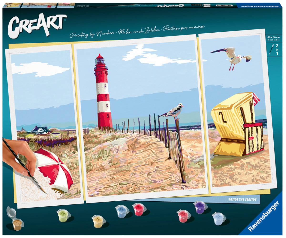 Ravensburger CreArt - Malen nach Zahlen 20277 - Beside the Seaside - ab 14 Jahren main product photo