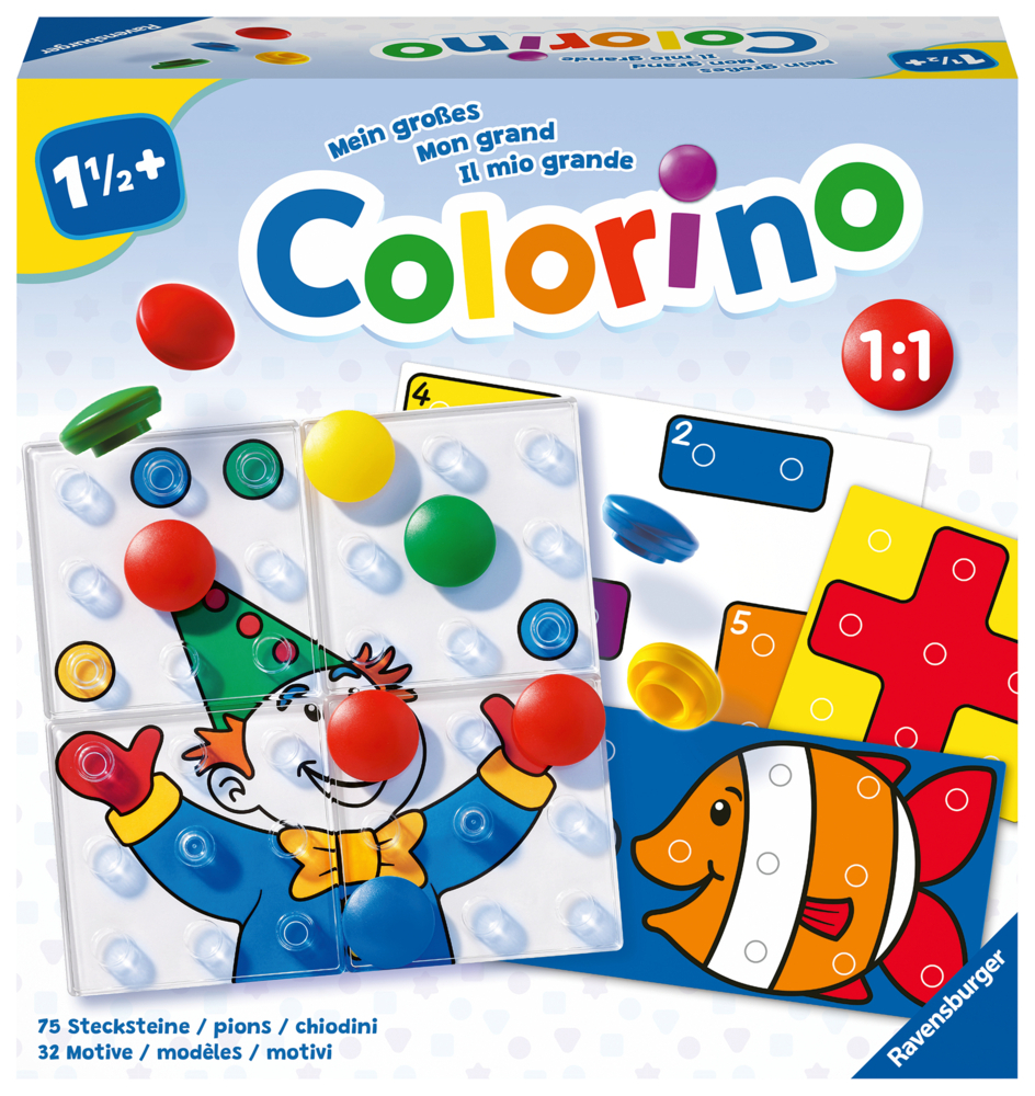 Ravensburger 20959 Mein großes Colorino, Mitwachsendes Lernspiel - So wird Farben lernen zum Kinderspiel - Der Spieleklassiker für Kinder ab 1,5 Jahren main product photo
