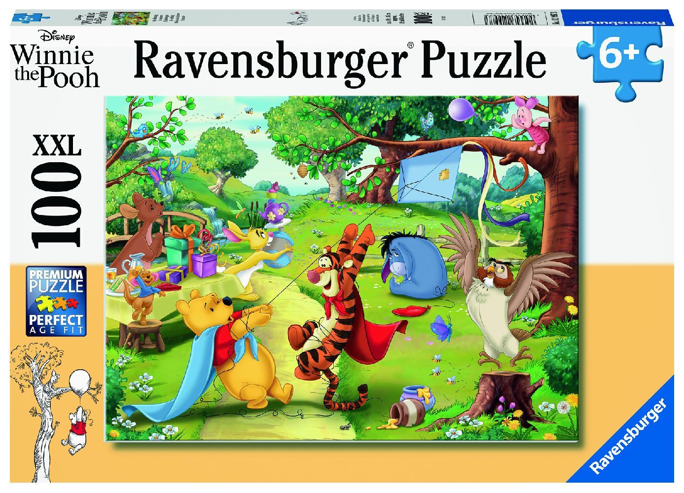 Ravensburger Kinderpuzzle 12997 - Die Rettung - 100 Teile XXL Winnie Puuh Puzzle für Kinder ab 6 Jahren main product photo