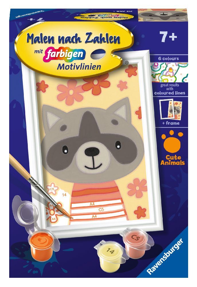 Ravensburger Malen nach Zahlen 20288 - Lieber Waschbär - Kinder ab 7 Jahren main product photo
