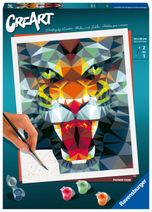 Ravensburger CreArt - Malen nach Zahlen 23514 - Polygon Tiger - ab 12 Jahren
