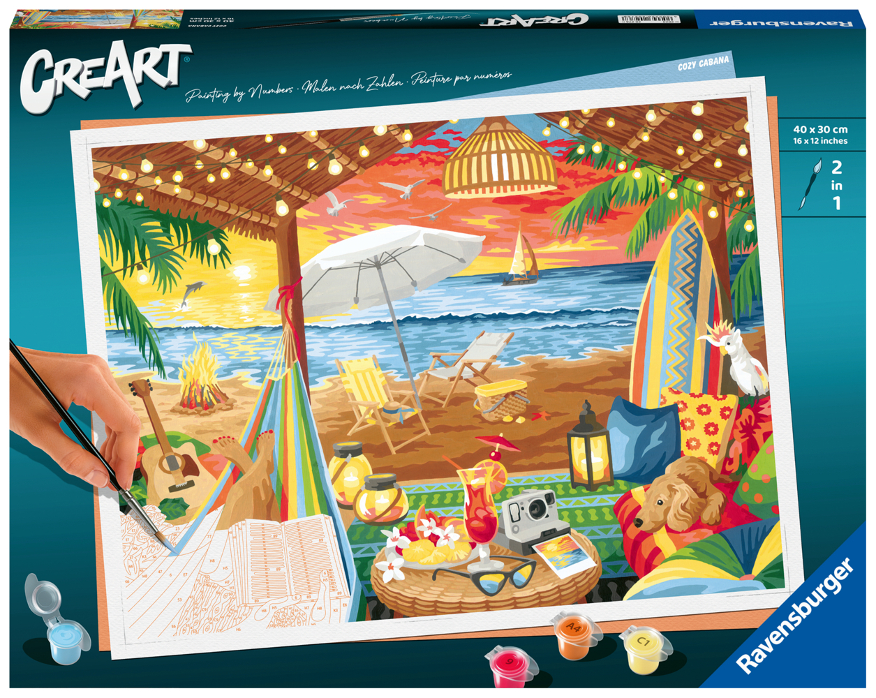 Ravensburger CreArt - Malen nach Zahlen 20276 - Cozy Cabana - ab 14 Jahren main product photo