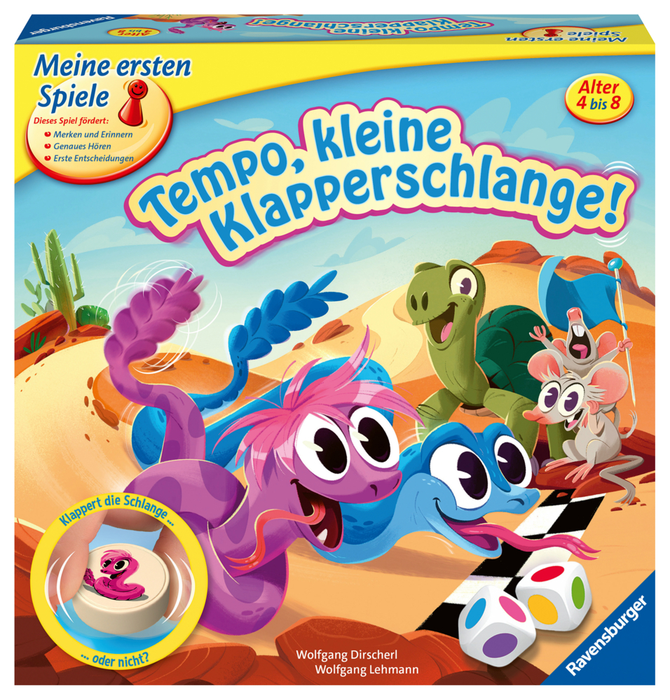 Ravensburger 20950 - Tempo, kleine Klapperschlange! - Wettlauf- und Merkspiel für Kinder ab 4 Jahren - Gesellschaftspiel geeignet für 2-4 Spieler main product photo