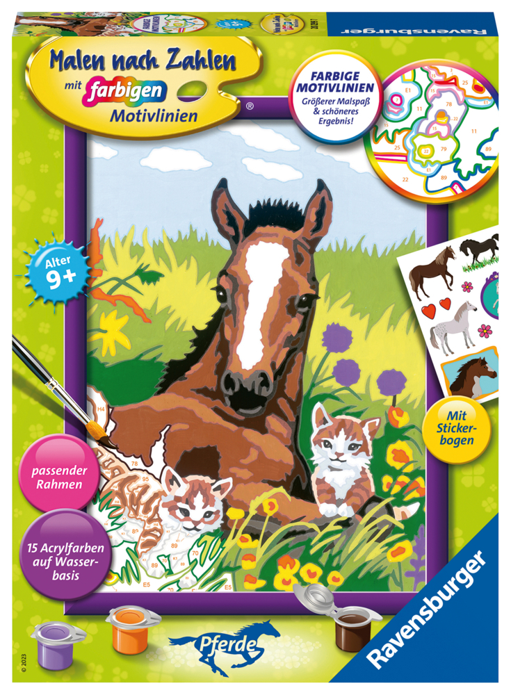Ravensburger Malen nach Zahlen 20299 - Süße Tierkinder - Kinder ab 9 Jahren main product photo