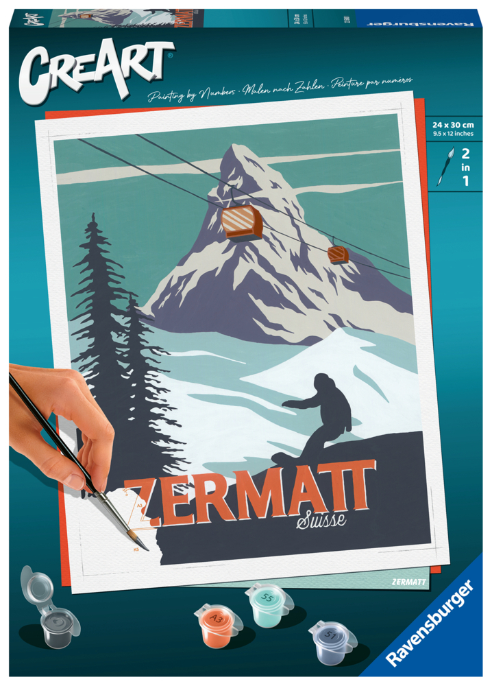 Ravensburger CreArt - Malen nach Zahlen 23500 - Zermatt - ab 12 Jahren main product photo