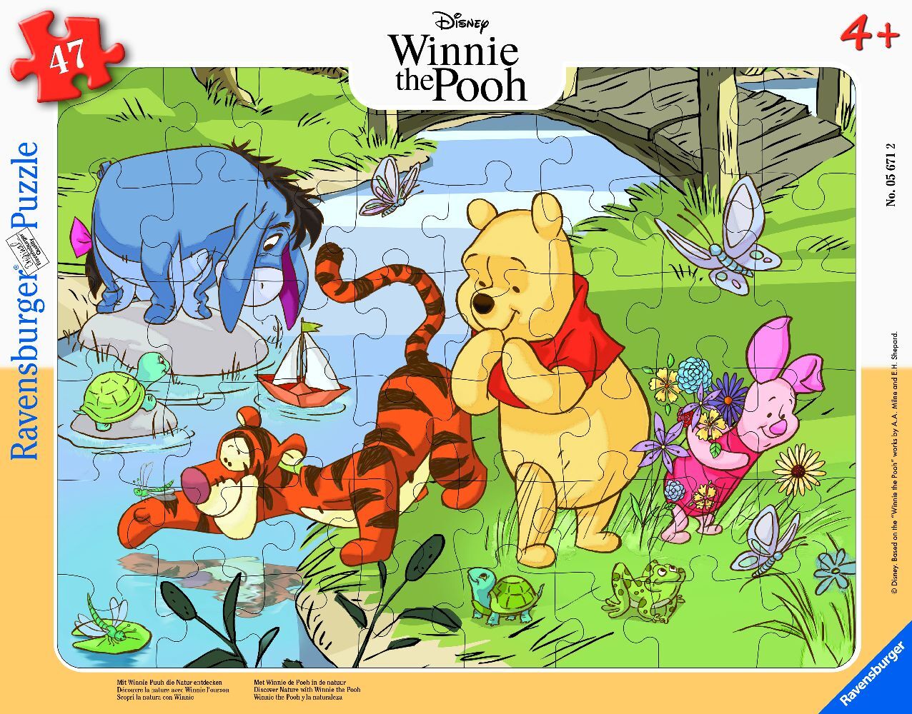 Ravensburger Kinderpuzzle 05671 - Mit Winnie Puuh die Natur entdecken - 47 Teile Teile Disney Rahmenpuzzle für Kinder ab 4 Jahren main product photo