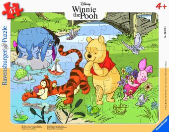 Ravensburger Kinderpuzzle 05671 - Mit Winnie Puuh die Natur entdecken - 47 Teile Teile Disney Rahmenpuzzle für Kinder ab 4 Jahren