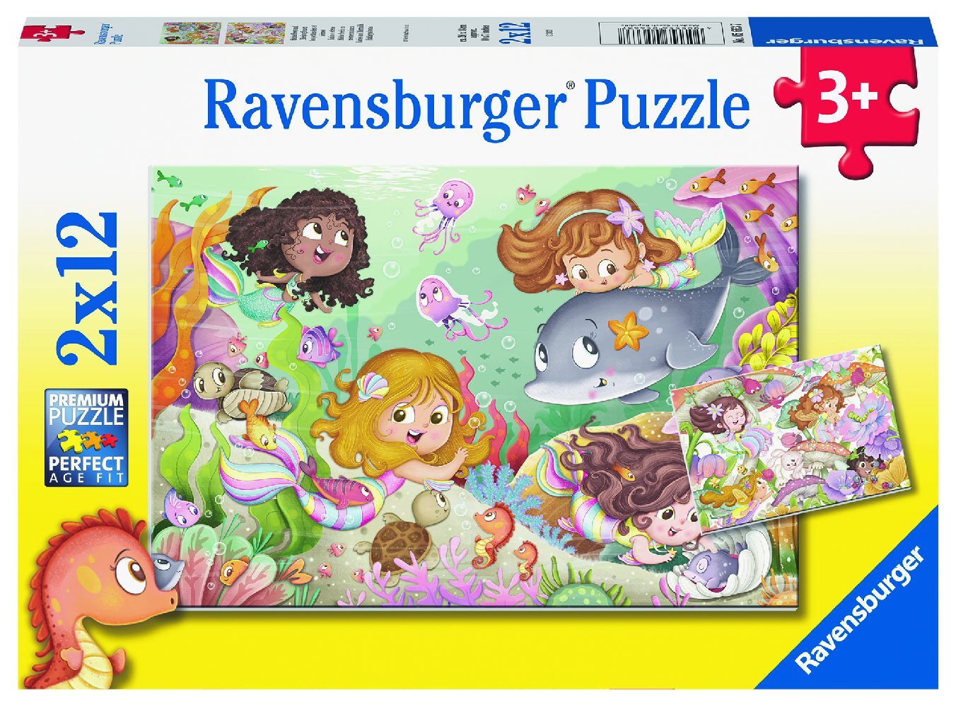 Ravensburger Kinderpuzzle - 05663 Kleine Feen und Meerjungfrauen - 2x12 Teile Puzzle für Kinder ab 3 Jahren main product photo