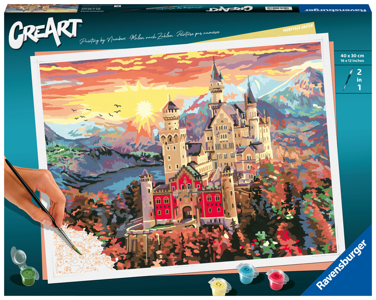 Ravensburger CreArt - Malen nach Zahlen 20278 - Fairytale Castle - ab 14 Jahren main product photo