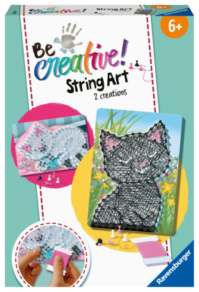 Ravensburger 18246 String Art Cats - Kreative Fadenbilder mit süßen Kätzchen, für Kinder ab 7 Jahren