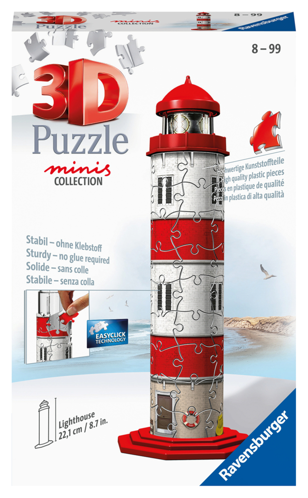 Ravensburger 3D Puzzle 11273 - Mini Leuchtturm - 54 Teile - ab 8 Jahren main product photo
