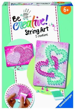 Ravensburger 18242 String Art Hearts - Kreative Fadenbilder mit liebevollen Herzen, für Kinder ab 6 Jahren