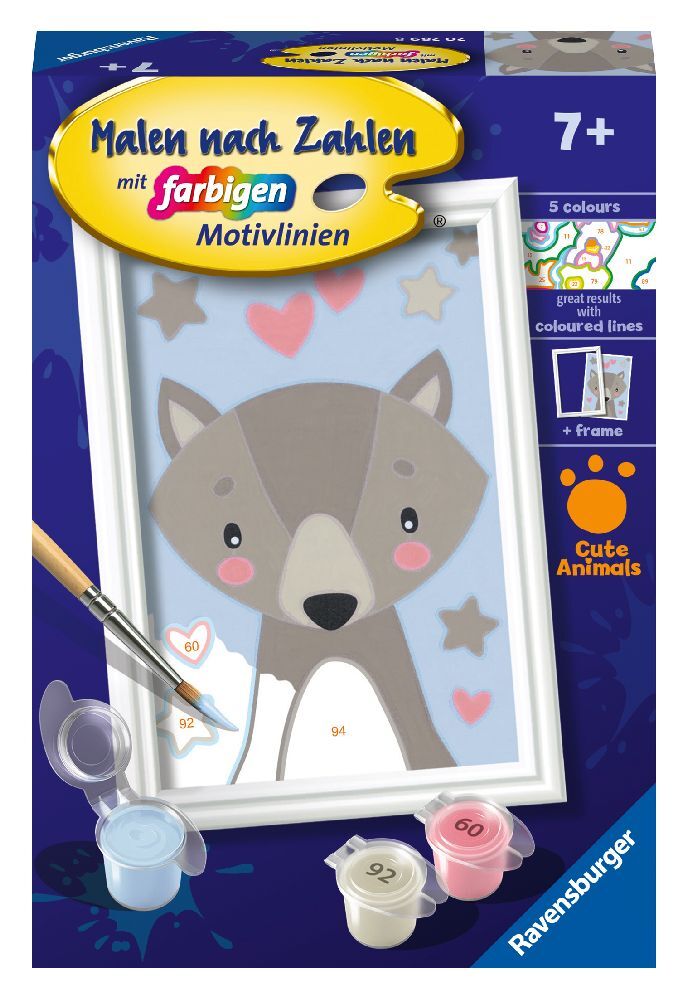 Ravensburger Malen nach Zahlen 20289 - Kleiner Wolf - Kinder ab 7 Jahren main product photo