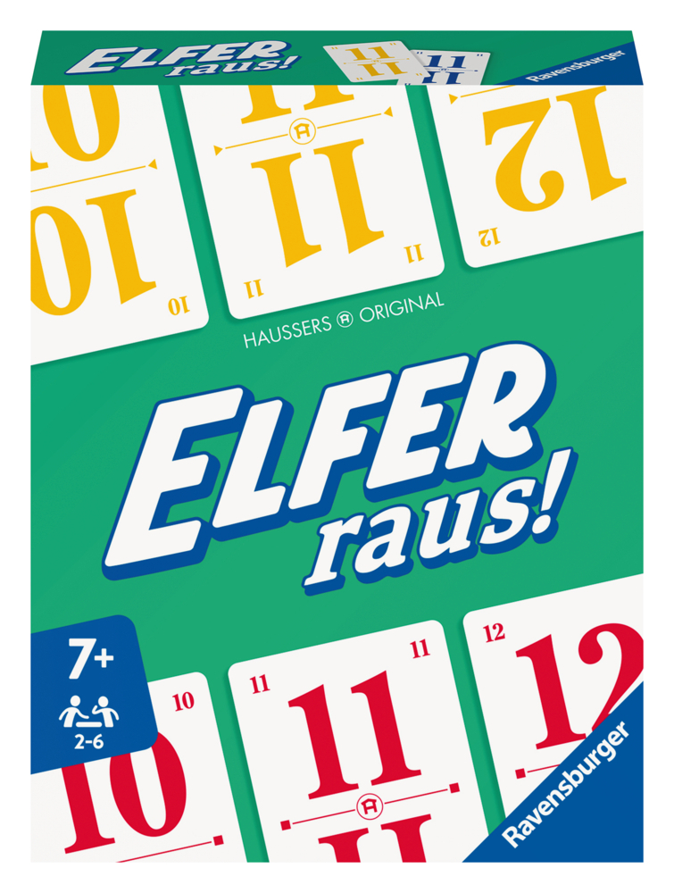 Ravensburger Elfer raus! Der Klassiker, Kartenspiel 2 - 6 Spieler, Spiel ab 7 Jahren für Kinder und Erwachsene main product photo