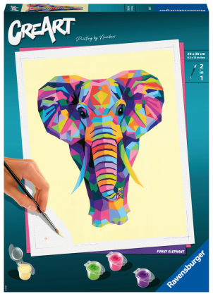 Ravensburger Malen nach Zahlen 28995 - Funky Elephant - ab 12 Jahren