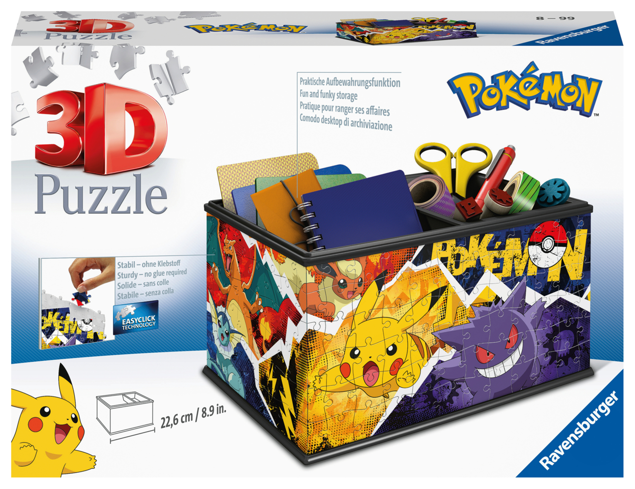 Ravensburger 3D Puzzle 11546 - Aufbewahrungsbox Pokémon - 216 Teile - Praktischer Organizer für Pokémon Fans ab 8 Jahren main product photo