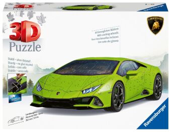 Ravensburger 3D Puzzle 11559 Lamborghini Huracán EVO - Verde - 108 Teile - Das berühmte Fahrzeug als 3D Puzzle Auto