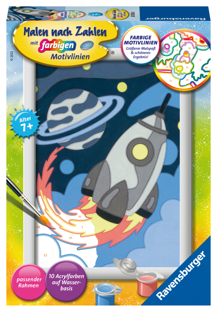 Ravensburger Malen nach Zahlen 20292 - Weltraumabenteuer - Kinder ab 7 Jahren main product photo