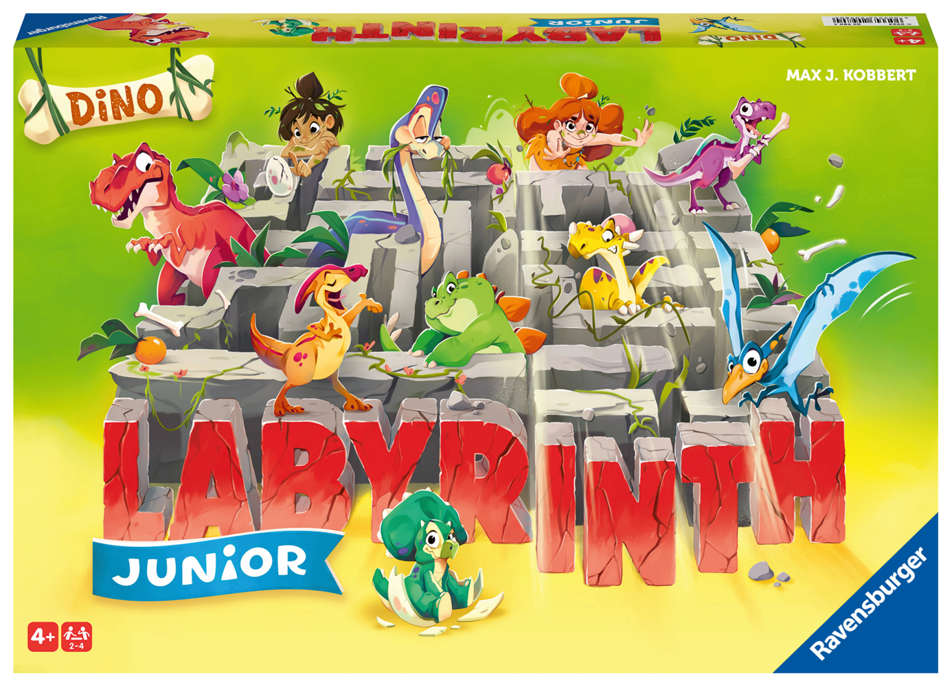 Ravensburger® 20980 - Dino Junior Labyrinth - Familienklassiker für die Kleinen, Spiel für Kinder ab 4 Jahren - Gesellschaftspiel geeignet für 2-4 Spieler, Junior-Ausgabe mit Dinosaurier-Thema main product photo