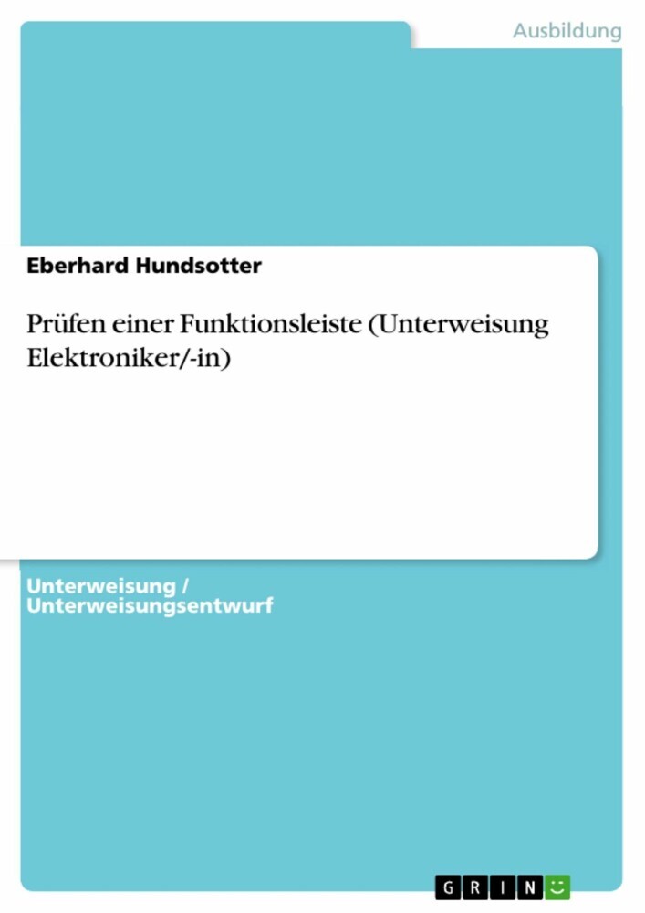 Prüfen einer Funktionsleiste (Unterweisung Elektroniker/-in) main product photo