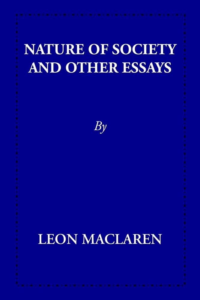 Nature of Society and other Essays main product photo