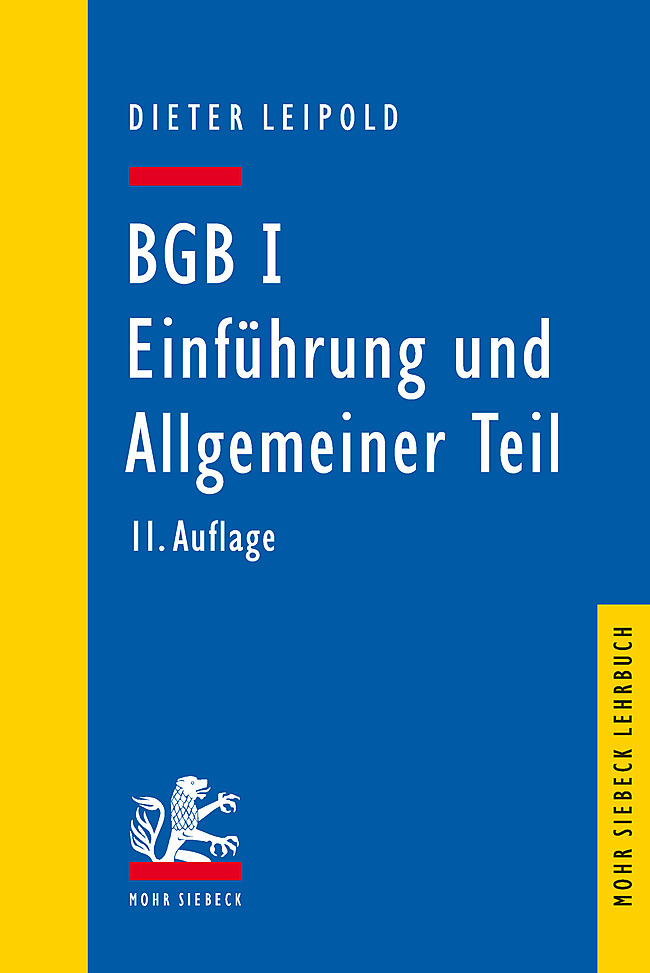 BGB I: Einführung und Allgemeiner Teil main product photo