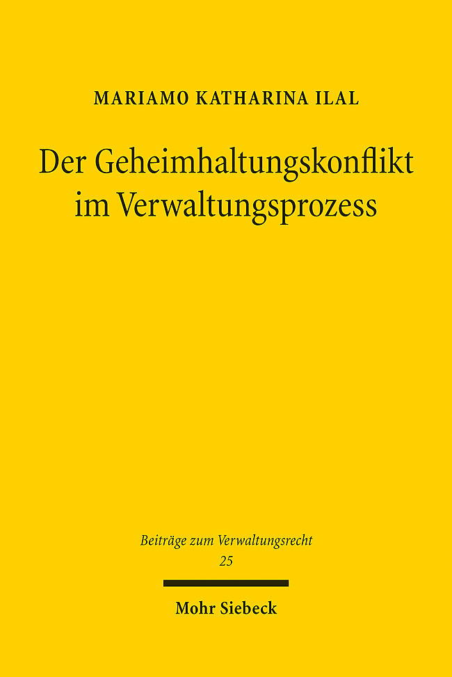 Der Geheimhaltungskonflikt im Verwaltungsprozess main product photo