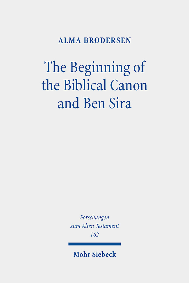 The Beginning of the Biblical Canon and Ben Sira main product photo