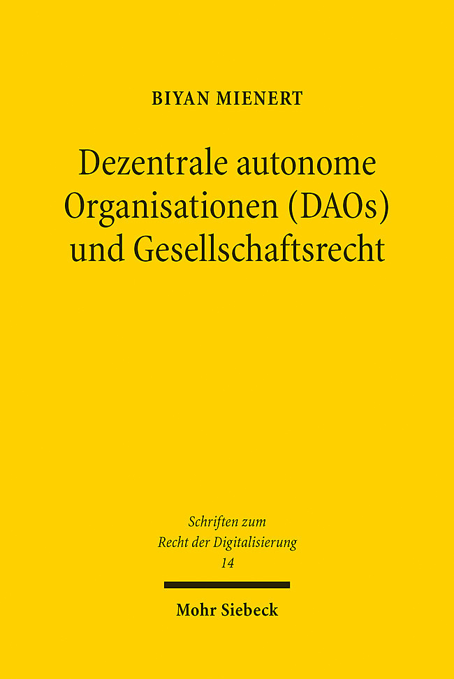 Dezentrale autonome Organisationen (DAOs) und Gesellschaftsrecht main product photo