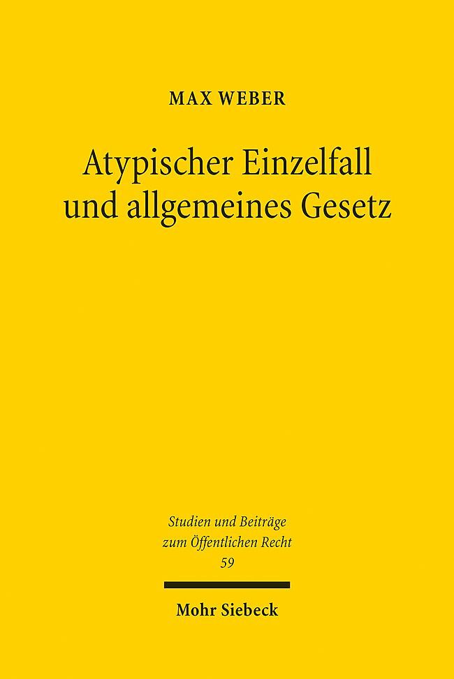 Atypischer Einzelfall und allgemeines Gesetz main product photo