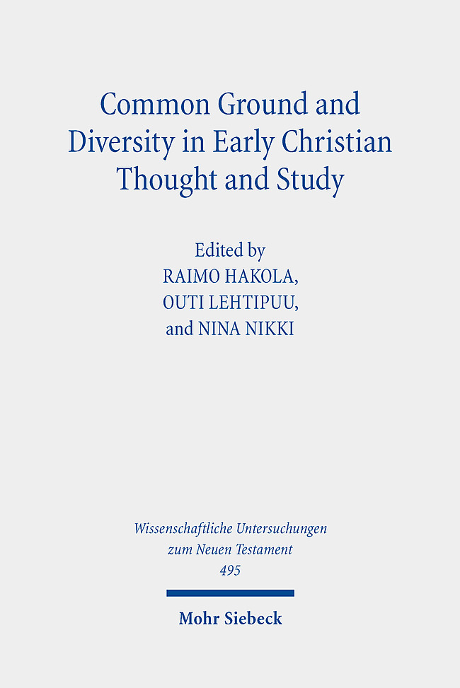 Common Ground and Diversity in Early Christian Thought and Study main product photo