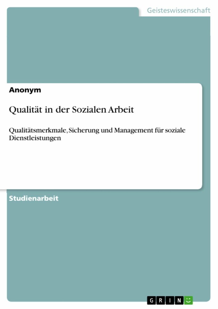 Qualität in der Sozialen Arbeit main product photo