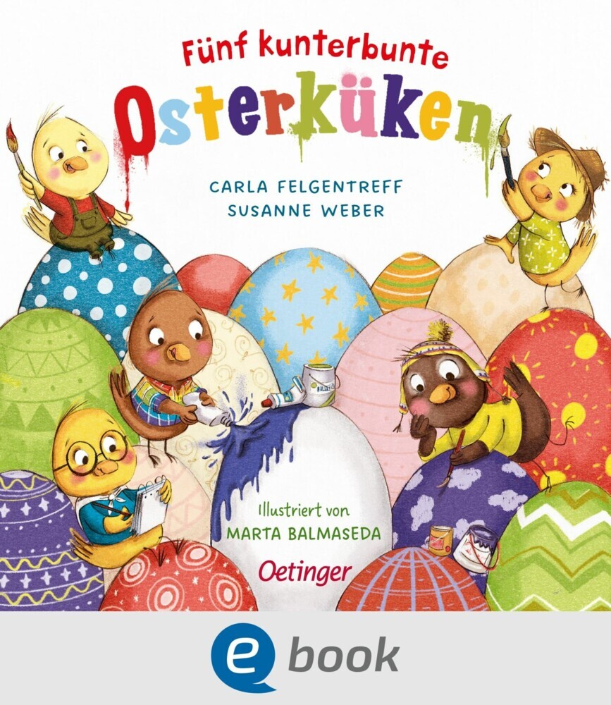 Fünf kunterbunte Osterküken main product photo