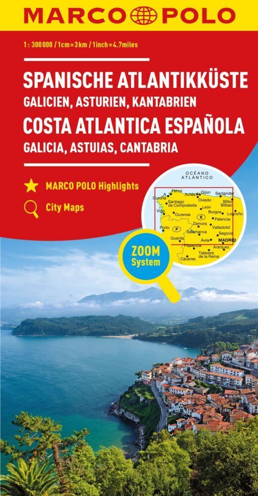 MARCO POLO Regionalkarte Spanische Atlantikküste 1:300.000 main product photo