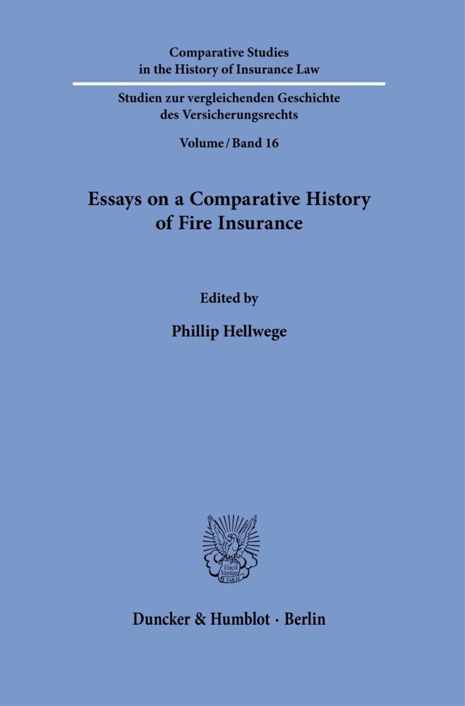 Essays on a Comparative History of Fire Insurance. main product photo