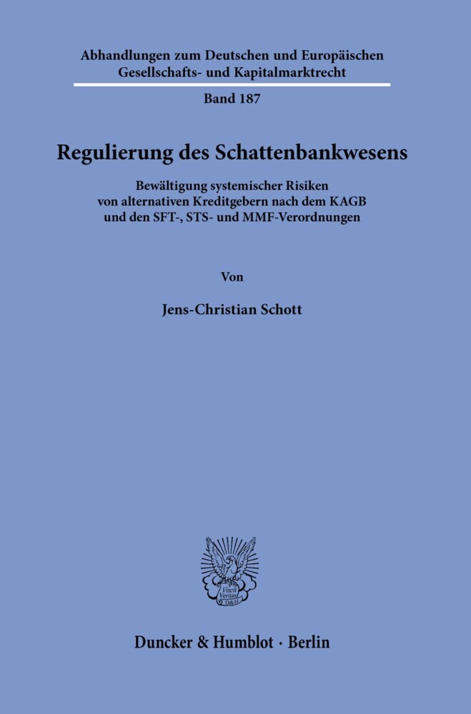 Regulierung des Schattenbankwesens. main product photo