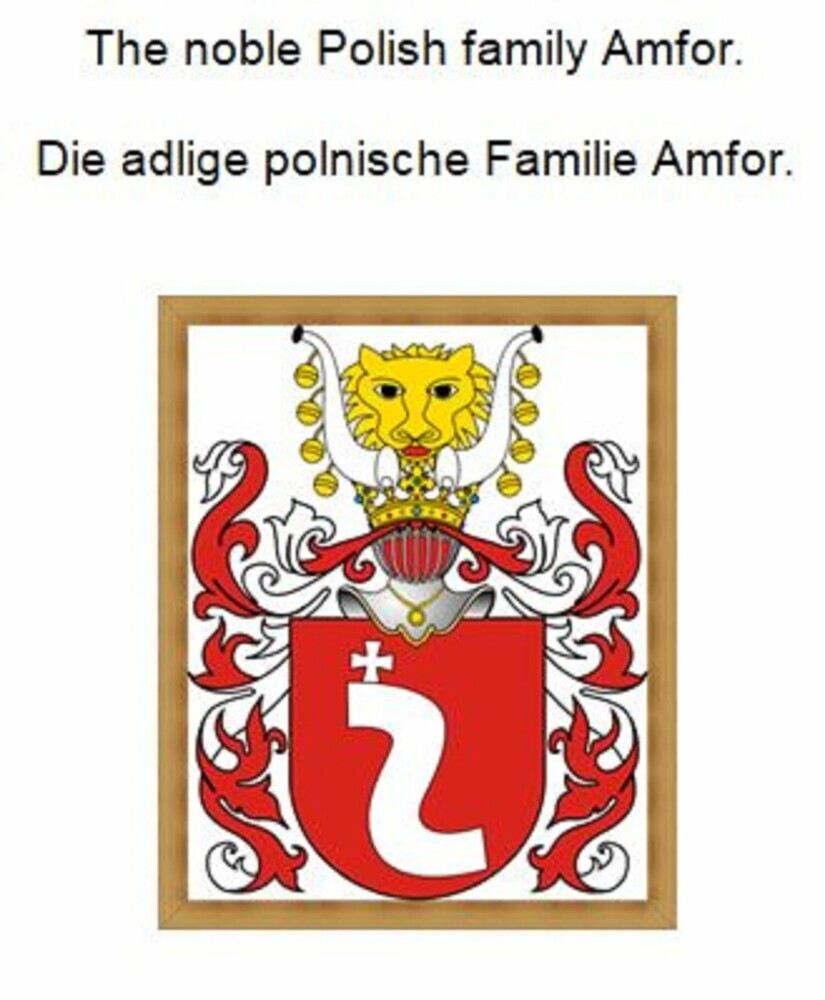 The noble Polish family Amfor. Die adlige polnische Familie Amfor. main product photo