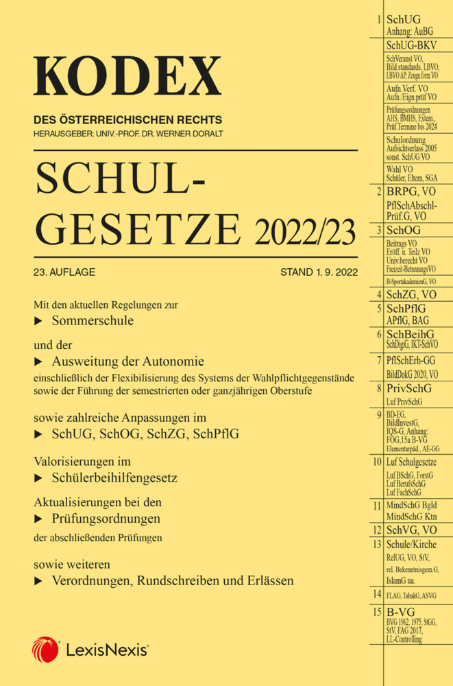 KODEX Schulgesetze 2022/23 main product photo