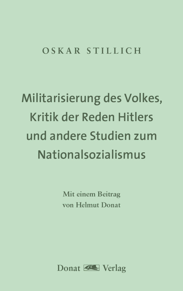Die Militarisierung der Sprache und des Volkes, Kritik der Reden Hitlers, sein Verrat an der Kunst und andere Studien zum Nationalsozialismus main product photo