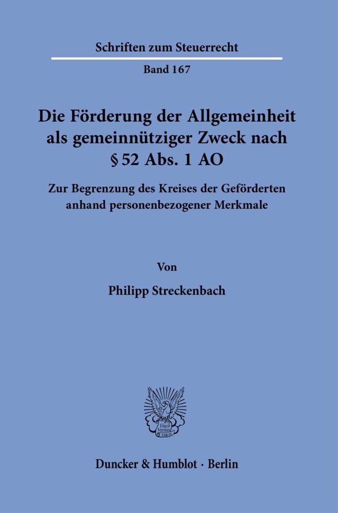 Die Förderung der Allgemeinheit als gemeinnütziger Zweck nach § 52 Abs. 1 AO. main product photo