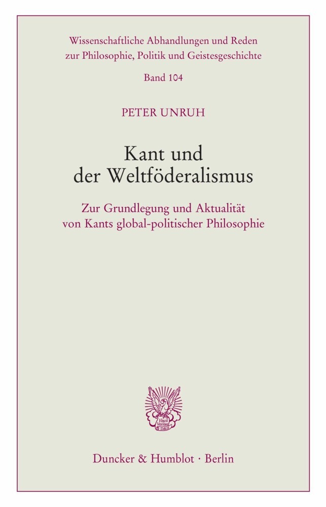 Kant und der Weltföderalismus. main product photo