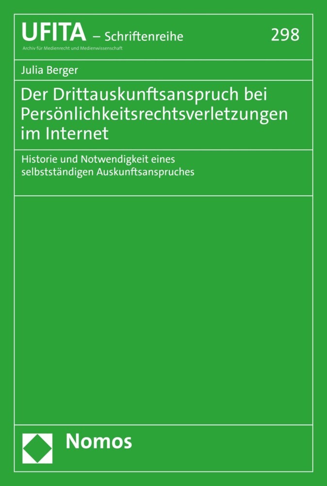 Der Drittauskunftsanspruch bei Persönlichkeitsrechtsverletzungen im Internet main product photo