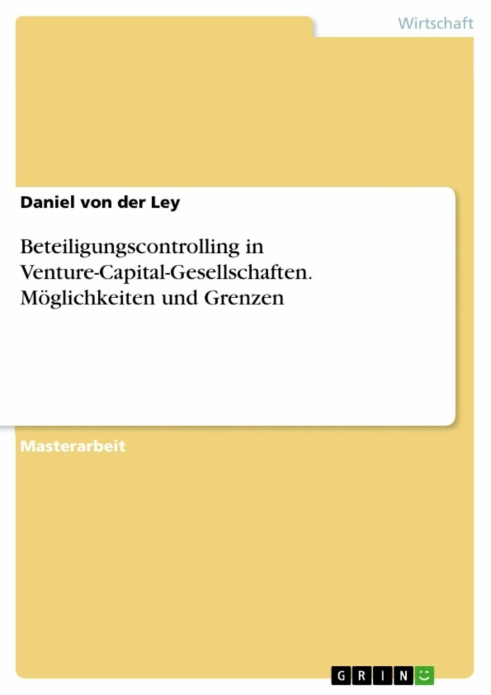 Beteiligungscontrolling in Venture-Capital-Gesellschaften. Möglichkeiten und Grenzen main product photo