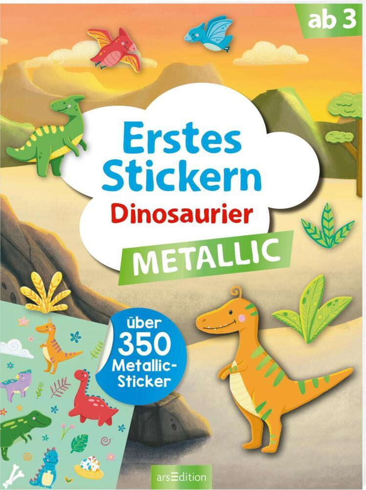 Erstes Stickern Metallic - Dinosaurier main product photo