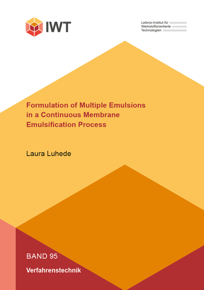 Formulation of Multiple Emulsions in a Continuous Membrane Emulsification Process main product photo