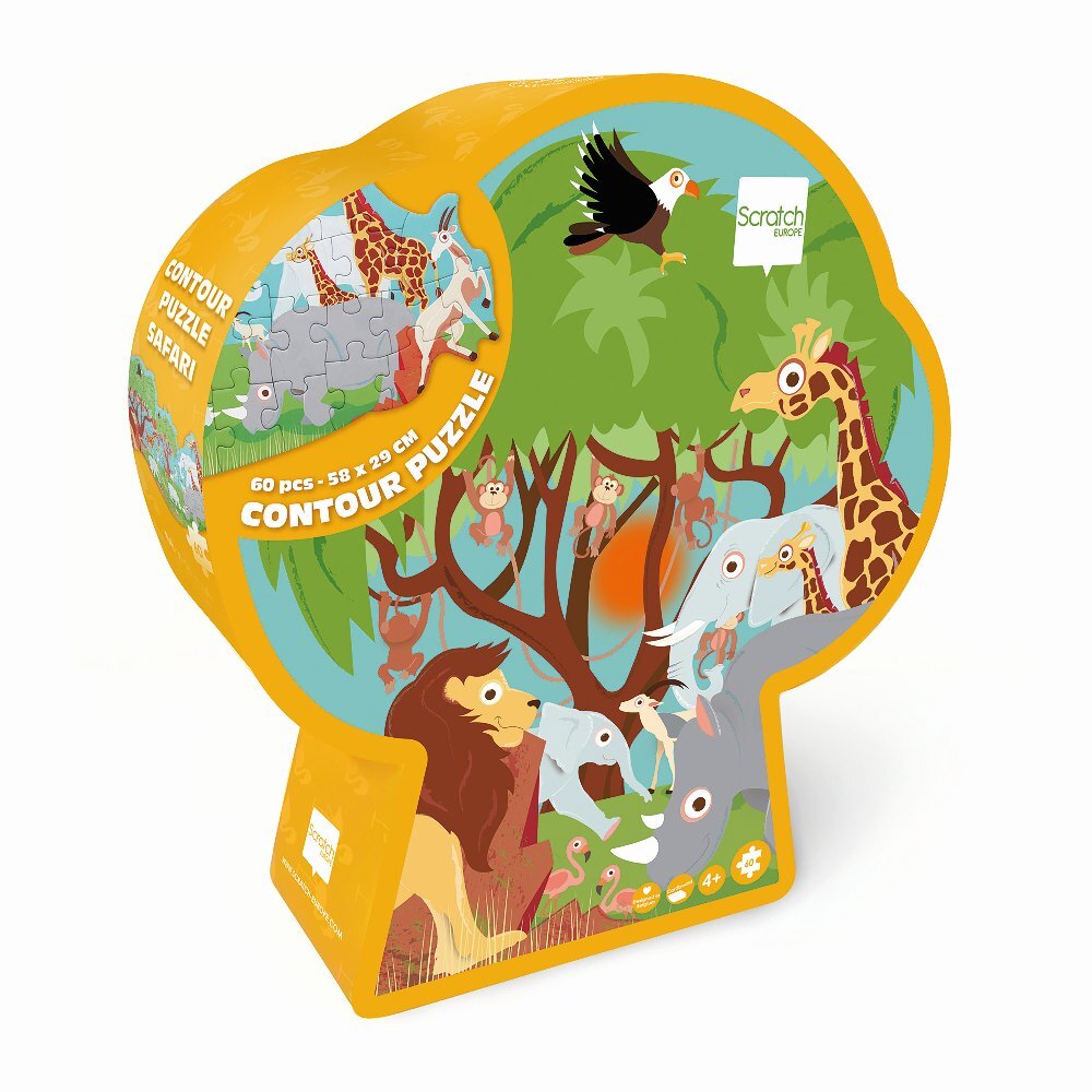 SCRATCH - Konturpuzzle Safari 60 Teile main product photo